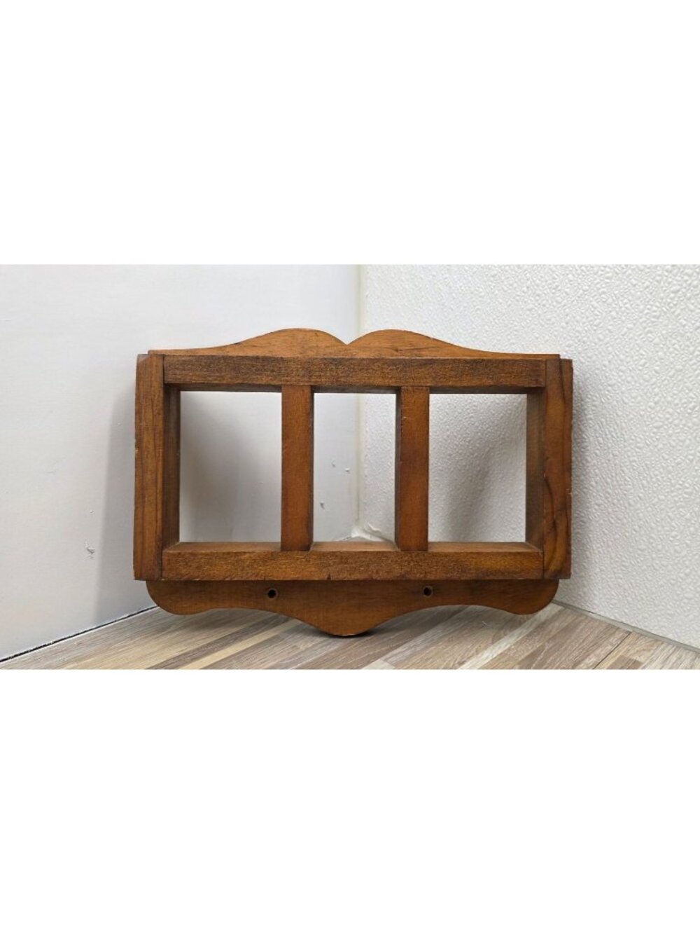 Vintage Wooden Shadow Box Small Wall Hanging Trinket Display Shelf 11.5" x 7"
